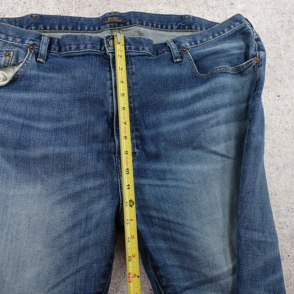 Polo Ralph Lauren Hampton Relaxed Straight Jeans Mens 46Bx32 Blue Medium Wash